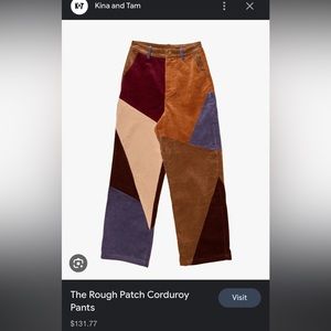 Kina & Tam Rough Patch Corduroy Pants